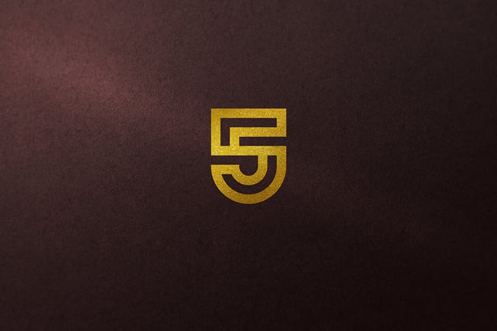 Gold Texture Logo Mockup
