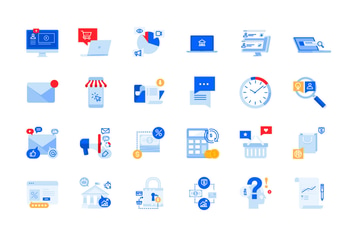 Modern Flat Design Icons Set