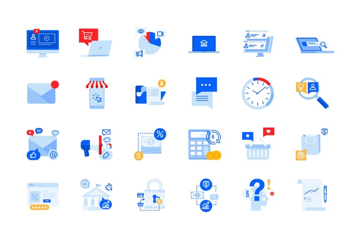 Modern Flat Design Icons Set