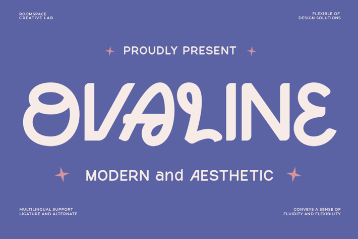 Ovaline - Modern Unique Aesthetic Display Font 