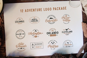 12 Adventure Logo Package