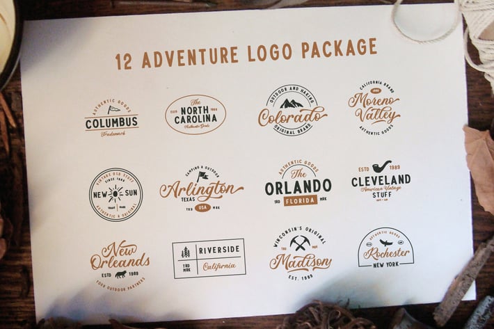12 Adventure Logo Package