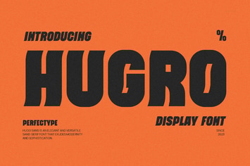 Hugro Modern Futuristic Sans Serif Font