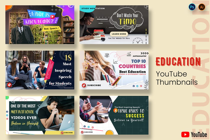Education Youtube Thumbnails