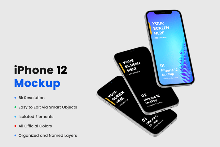 Floating iPhone 12 Mockup 11.0
