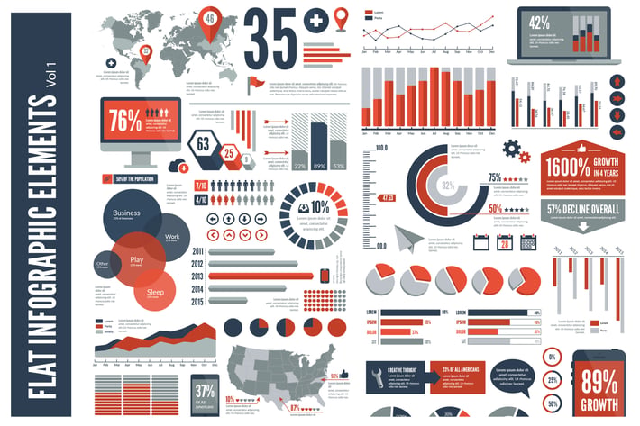 Flat Vector Infographic Elements Vol 1