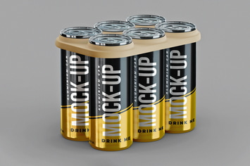 Aluminium Can Six Pack Mock-Up
