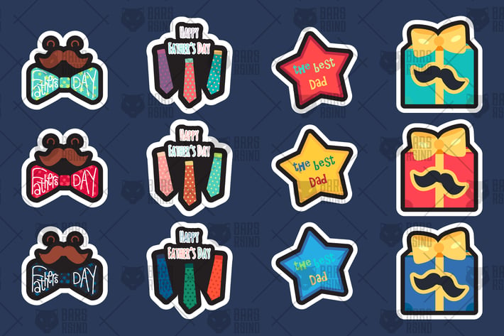 Happy Fathers Day Stickers