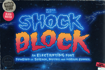 Shock Block: An Electrifying Neon Horror Font