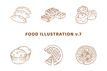 Food Illustration V.7 (Outline Version)