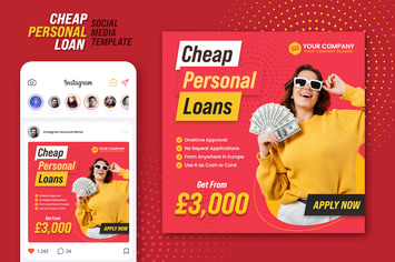 Cheap Personal Loans Instagram Banner