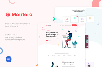 Montero - Digital Agency PSD Landing Page Template