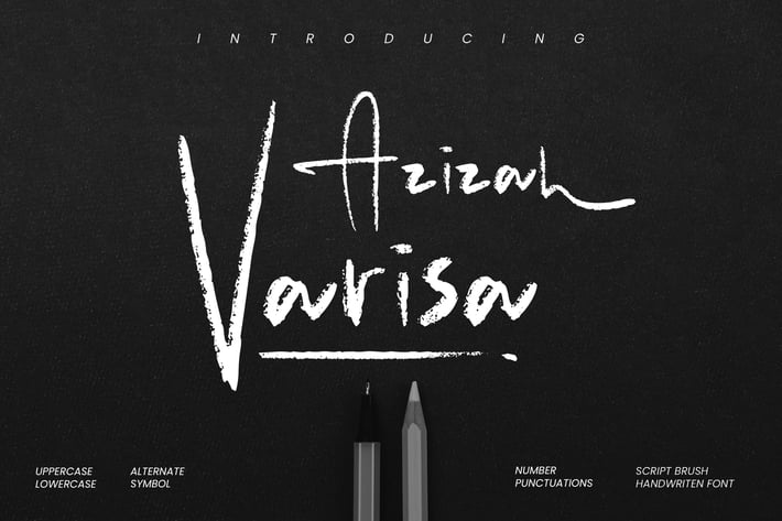 Azizah Varisa Script Handwritten Brush