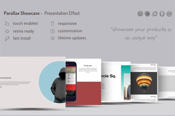 Parallax Showcase Effects - Present your products 