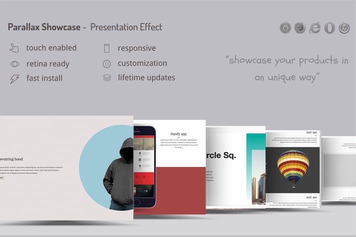 Parallax Showcase Effects - Present your products 