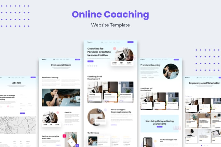 Online Coach Business Website Template