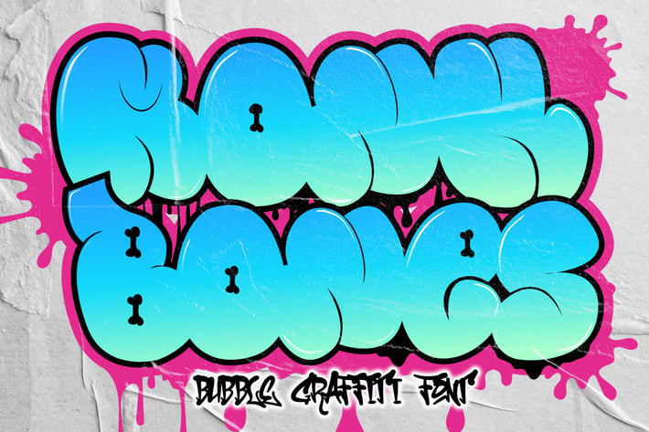 Monk Bones - Bubble Graffiti Font