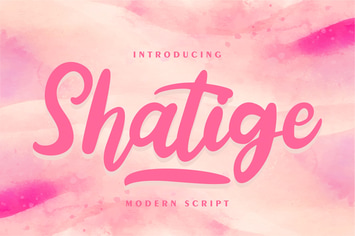 Shatige | Moden Script Font
