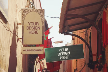 Signboards in Morocco