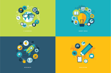 Set of Flat Design Concept Icons