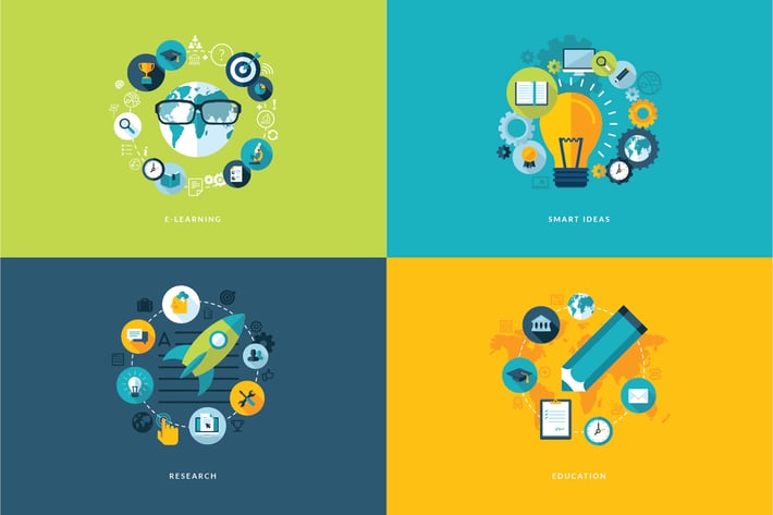 Set of Flat Design Concept Icons