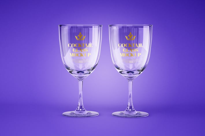 Wine and Cocktail Glass Mockup