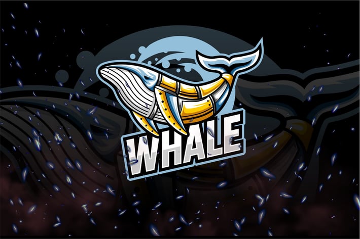 Whale E-Sport and Sport Logo Template