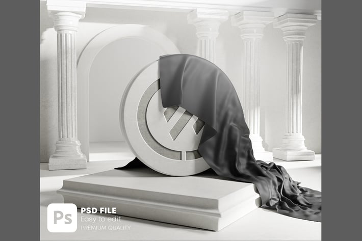 Carved Logo Unveil Black Cloth Cover From Round 