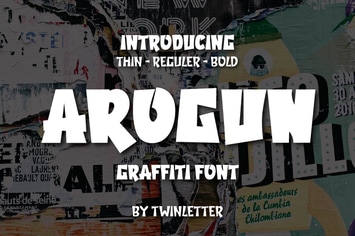 AROGUN - Graffiti Display Font 
