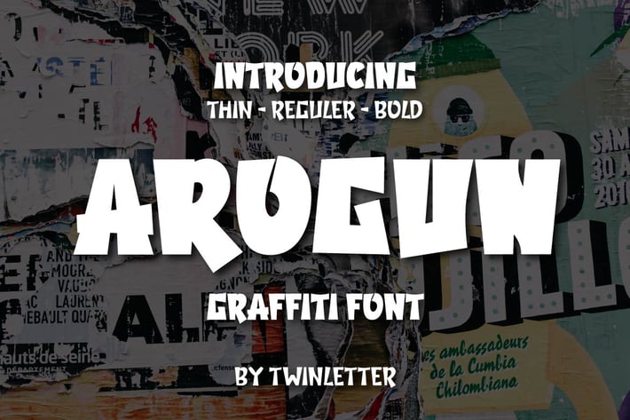 AROGUN - Graffiti Display Font 