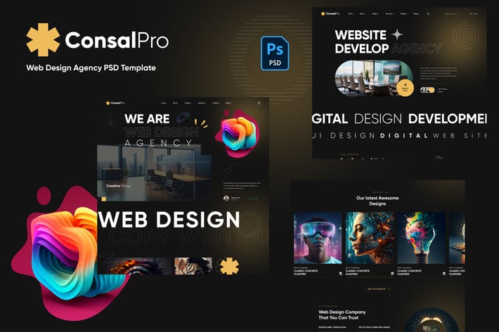 ConsalPro - Web Design Agency PSD Template