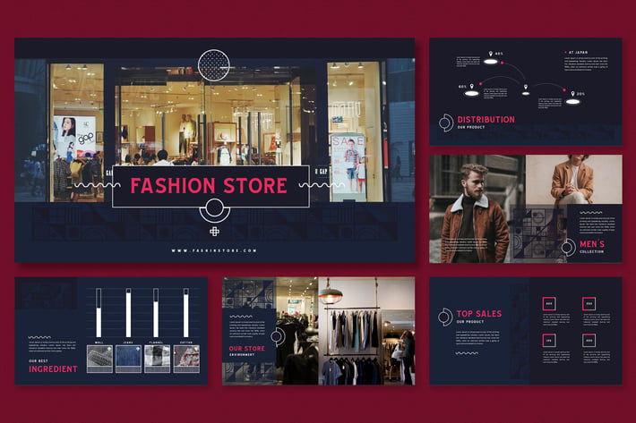 Memphis Patterns Theme-Fashion Store Presentation