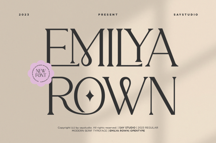 Emilya Rown - Elegant Luxury Font