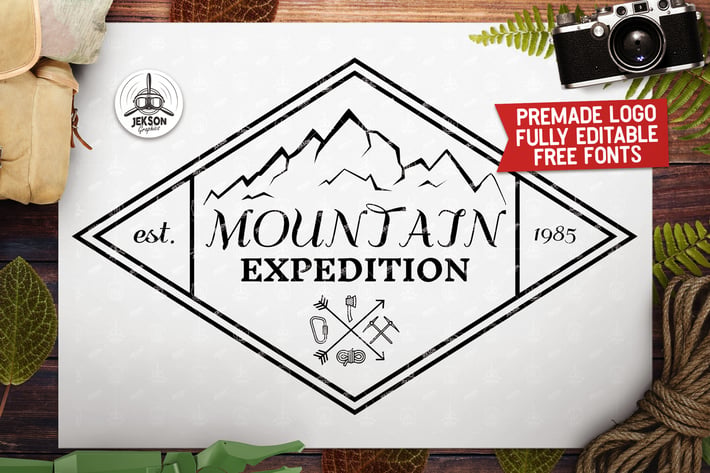 Vintage Mountain Outdoor Logo / Label Templates