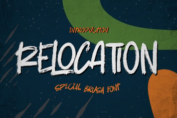 Relocation - Rough Brush horror font