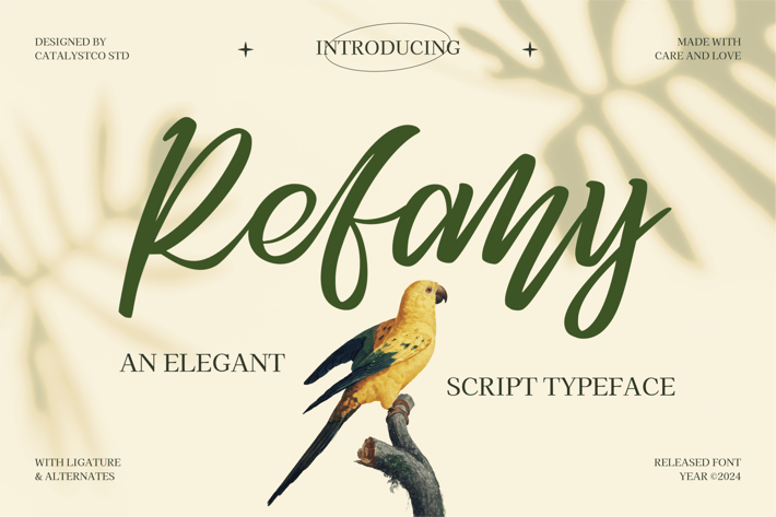 Refany Script Elegance Typeface