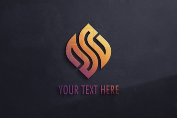 Glass Logo Sign Mockup