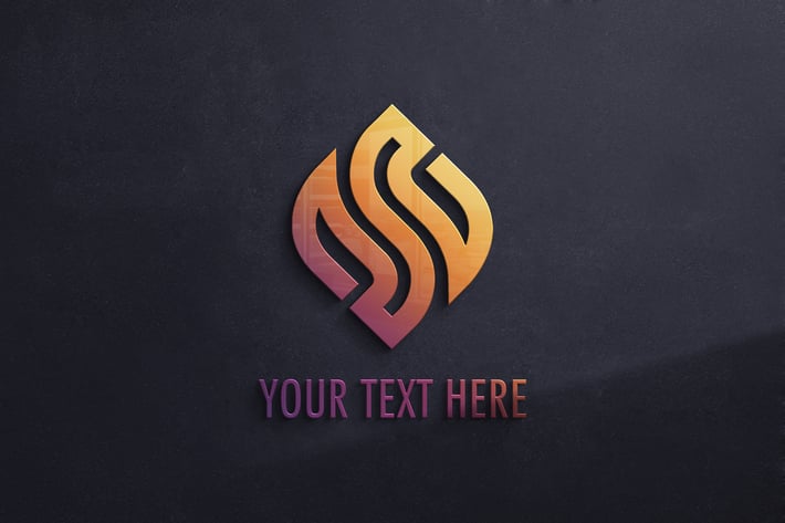 Glass Logo Sign Mockup