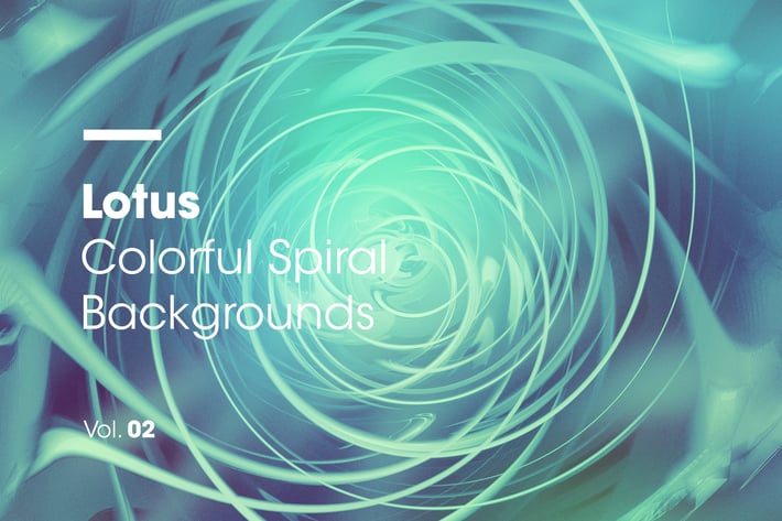 Lotus | Colorful Spiral Backgrounds | Vol. 02