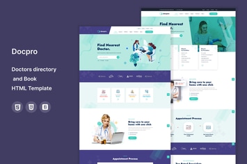 Docpro - Doctors directory & Book Online template
