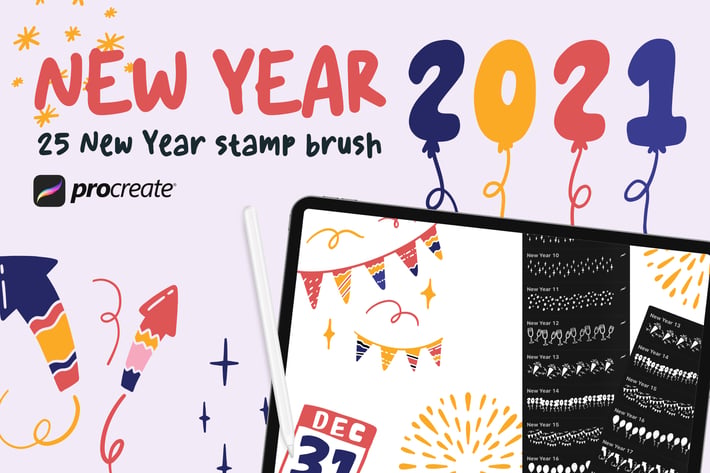 New Year 2021 - Procreate Stamp Brush