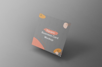 Square Business Card Mockup