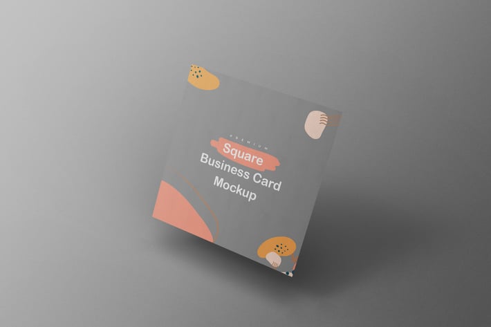 Square Business Card Mockup