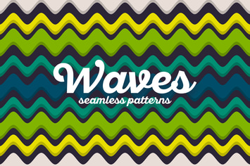 Colorful Waves Seamless Patterns