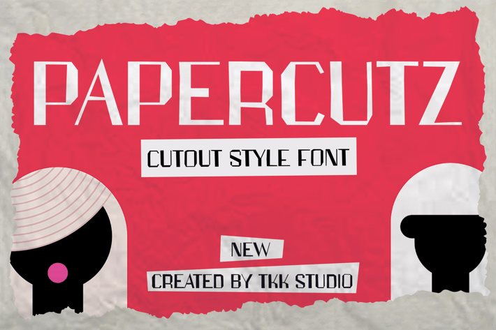 PAPERCUTZ - Cutout Style font