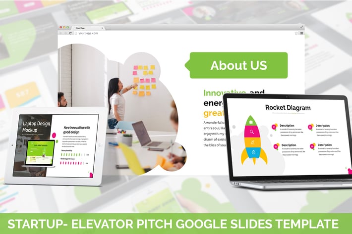 Startup - Elevator Pitch Google Slides Template