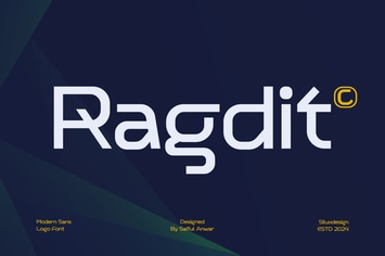 Ragdit  - Modern Sans Logo Font