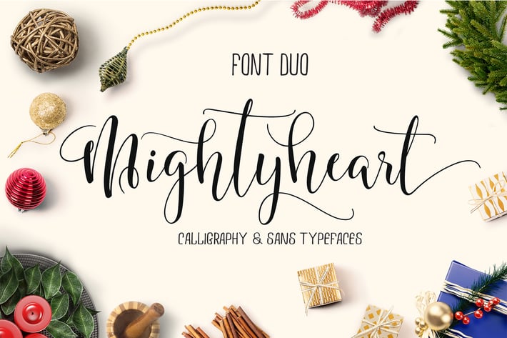 mighty heart - font duo