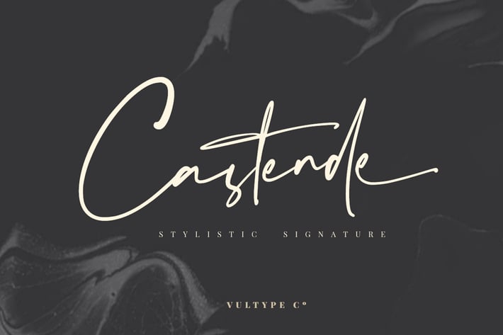 Castende - Signature Script Font