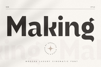 Making - Modern Luxury Cinematic Font